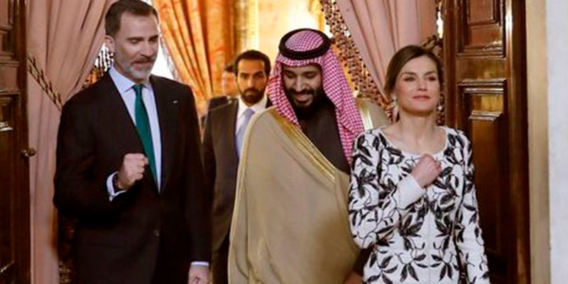 Letizia se hace notar, y mucho, en el almuerzo con el príncipe saudí