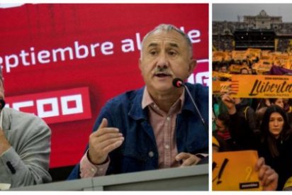 &iexcl;Qu&eacute; par&aacute;sitos! UGT y CCOO se suicidan uni&eacute;ndose a la marcha en favor de los golpistas catalanes