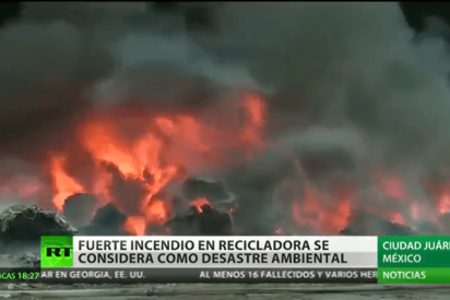 Este fuerte incendio en una recicladora desata un desastre ambiental