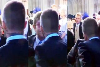 El momento desapercibido del beso de Elton John a David Beckham en la boca