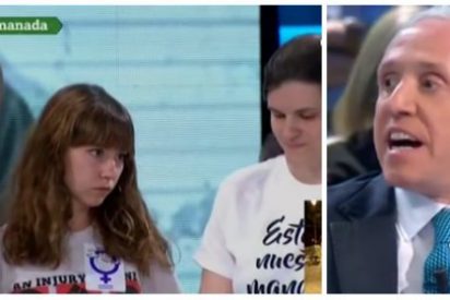 Eduardo Inda pone en su sitio a una zafia sindicalista estudiantil: "T&uacute; eres una fascista"