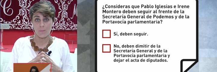 Lorena Ruiz-Huerta poniendo a caldo la consulta de Iglesias y Montero. 