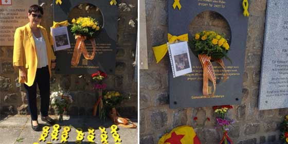 La locura totalitaria vuelve a Mauthausen: los independentistas 'manchan' el campo de concentraci&oacute;n con lazos amarillos en su pen&uacute;ltimo esperpento