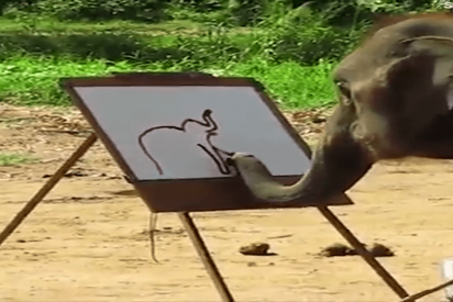 Elefante pintor