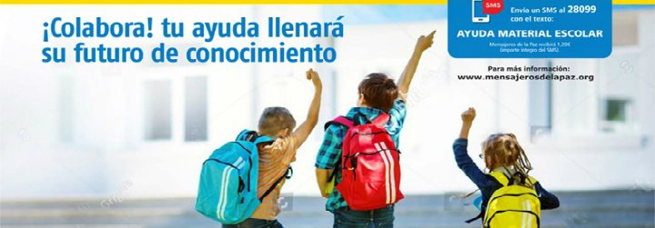 Mensajeros de la Paz y Correos lanzan la campa&ntilde;a "Ay&uacute;dales a volver al cole"