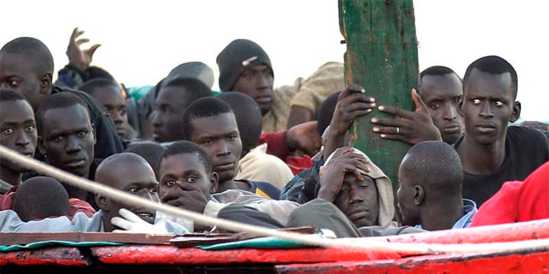 Migrantes ilegales procedentes del Sahel.