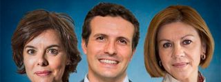Pablo Casado encabeza las Primarias del PP (34%), seguido de Cospedal (30,9%) y Soraya (29,6%)