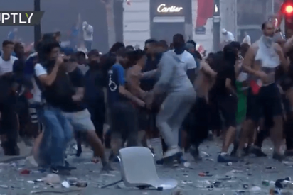 Brutales disturbios en Francia durante la celebración del Mundial
