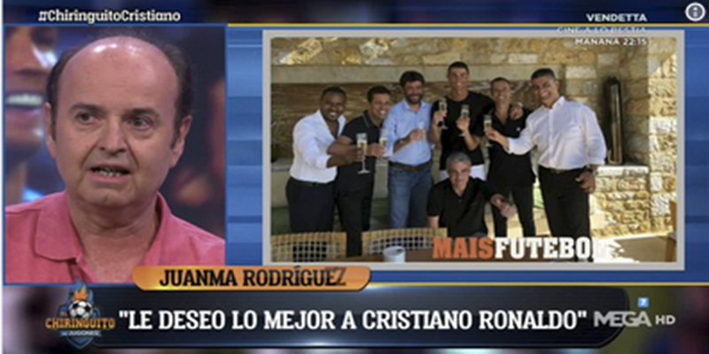 En 'El Chiringuito de Jugones' ha indignado mucho esta foto de Ronaldo tras firmar por la Juventus