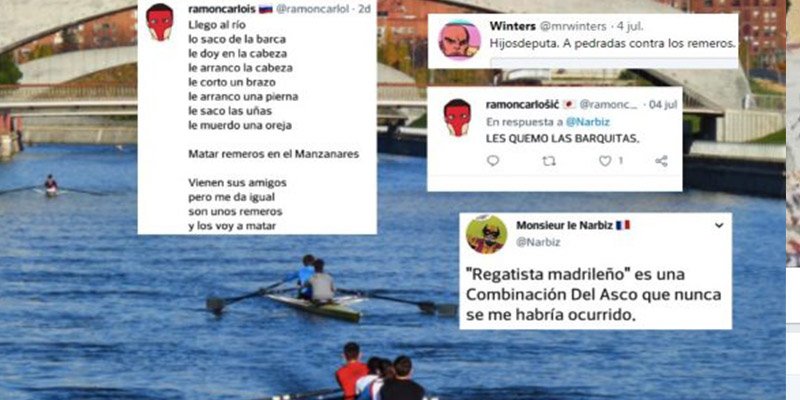 La jaur&iacute;a podemita se lanza contra los remeros que quieren entrenar en el Manzanares: "Empalemos a estos subnormales"