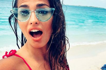 El aterrador baño entre tiburones de Sara Sálamo mientras es grabada por Isco Alarcón