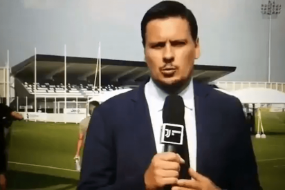 Este periodista de Juventus TV hace una retransmisi&oacute;n en directo sin saber que CR7 se burlaba de &eacute;l a sus espaldas