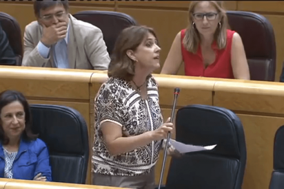 Pillan a Margarita Robles poniendo caras al ver a Delgado descontrolada
