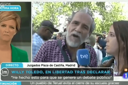 La absurda despedida de Willy Toledo en 'La Ma&ntilde;ana de TVE' que dej&oacute; a Mar&iacute;a Casado con esta cara