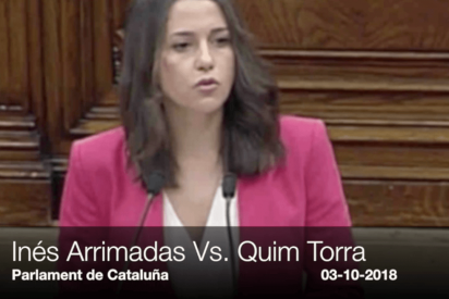 Espectacular Arrimadas dejando en un absoluto rid&iacute;culo al Torra l&iacute;der y alentador de comandos separatistas