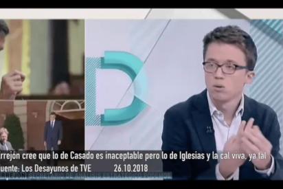Para Errej&oacute;n, lo de Casado en el Congreso es inaceptable y lo de Iglesias y la cal viva, ya tal