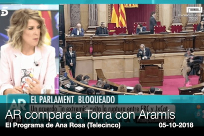 La tronchante comparaci&oacute;n de Ana Rosa entre Torra y un histri&oacute;nico personaje de GH VIP