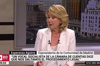 Esperanza Aguirre destroza en un plis a la podemizada Telemadrid: "No veo esta tele, la escaleta es anti-PP"