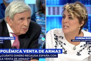 El economista Centeno y la expodemita Ruiz-Huerta, a navajazos por la venta de armas: "&iexcl;No me hagas re&iacute;r!", "&iexcl;provocador!"