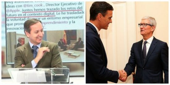 En el programa de Carlos Cuesta se parten de risa de la reunión de Sánchez con Apple: "En el próximo iPhone, en lugar de Siri te hablará Sánchez"