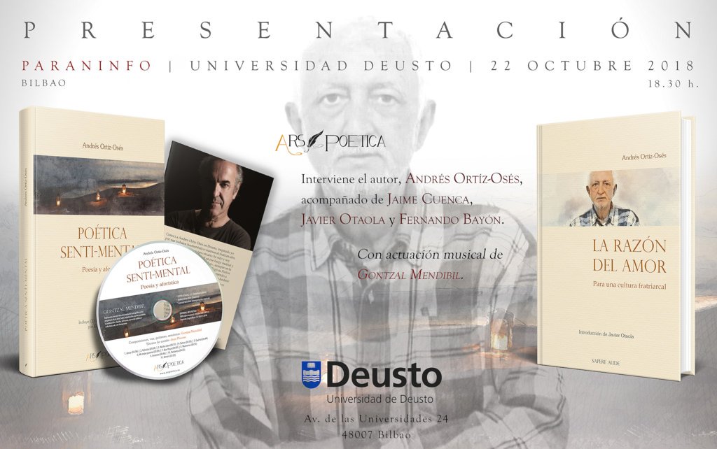 Amigos y alumnos homenajean al filósofo Andrés Ortiz-Osés en la Universidad de Deusto