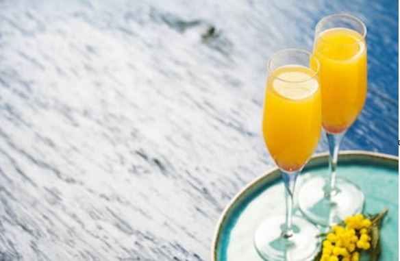 Sorbete de cava con naranja