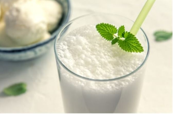 sorbete de cava con helado de vainilla