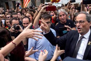 Mensaje del xenófobo Quim Torra a los matones de los CDR: "Gracias, hacéis bien en apretar"
