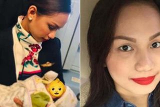 Esta azafata amamanta a un beb&eacute; de una madre que se qued&oacute; sin leche en pleno vuelo