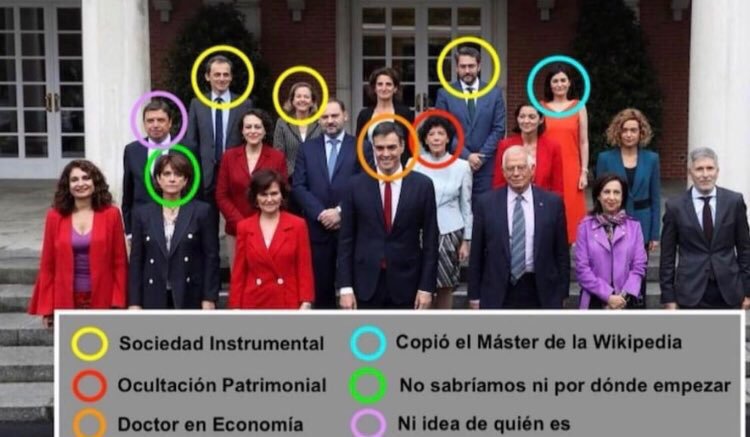 La brutal foto del Consejo de Ministros que se hace viral y hunde a Pedro Sánchez