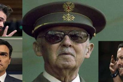 Pedro S&aacute;nchez, Pablo Iglesias, Gabriel Rufi&aacute;n y otros nost&aacute;lgicos de Franco