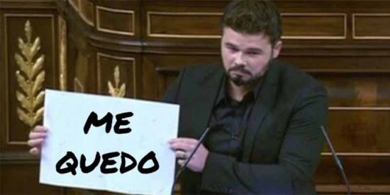 El zoquete Rufi&aacute;n ha cobrado 150.000 &euro; del Congreso espa&ntilde;ol desde la fecha que prometi&oacute; dejar el esca&ntilde;o