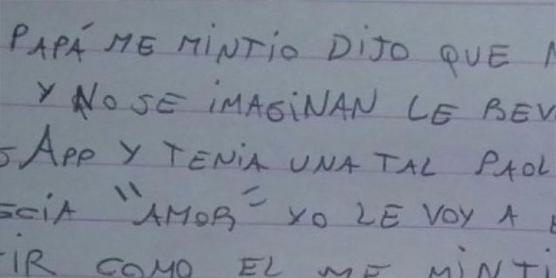 &iquest;Has visto la divertida carta de una ni&ntilde;a al descubrir por WhatsApp que su padre ten&iacute;a novia?