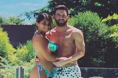 Leo Messi y Antonella Roccuzzo lucen cuerpazos en la piscina aprovechando el calor de la Navidad argentina