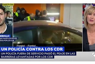 Lamentable: un joven polic&iacute;a se enfrenta a los violentos CDR en un peaje y Griso le resta importancia...