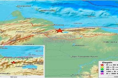 Un temblor de 4.9 grados sacude a Venezuela