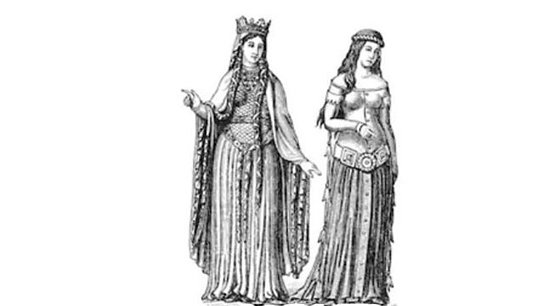 vestidos largos Edad Media