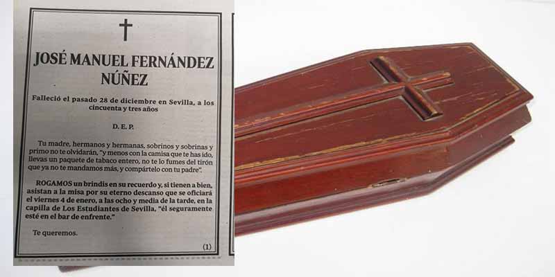 Una esquela genial para un muerto muy fumador: "Seguramente est&eacute; en el bar de enfrente"