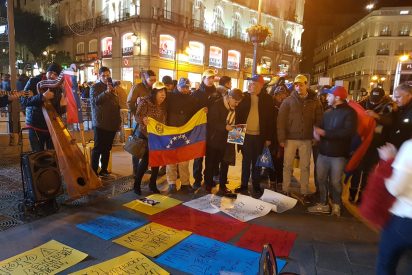 Venezolanos protestan en el centro de Madrid contra el &ldquo;usurpador&rdquo; de Maduro
