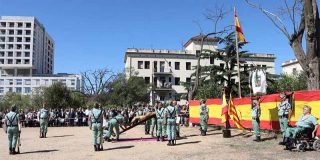 Los legionarios se despiden 'a la fuerza' de la m&iacute;tica Bandera Comandante Franco