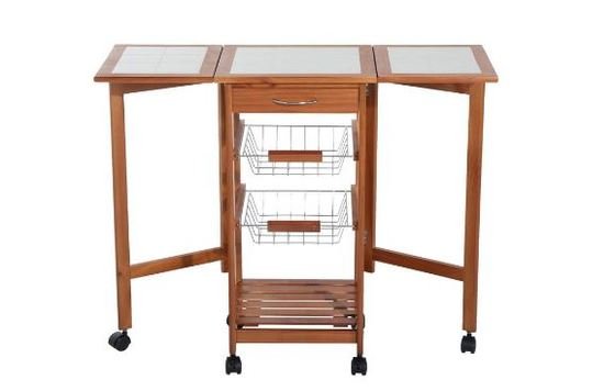 Mesa auxiliar de cocina Homcom plegable