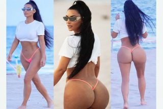 Kim Kardashian arrasa a Jennifer L&oacute;pez, Shakira y Kendall Jenner con este tanga de hilo dental