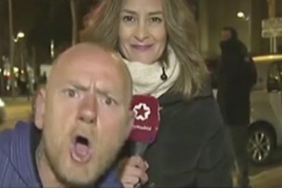 Esta reportera de Telemadrid, obligada a cortar un directo por los "huevazos" de este tipo
