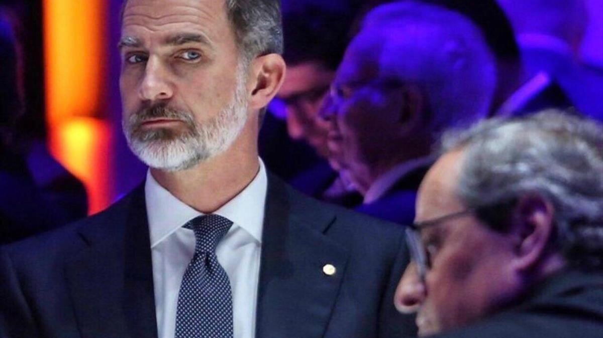 El Rey Felipe averg&uuml;enza a Torra y al PSOE: "no soy Pedro S&aacute;nchez, usted a m&iacute; no me torea"