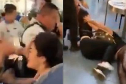 V&iacute;deo: La bestial pelea de dos comensales y sus esposas en un restaurante de M&eacute;xico