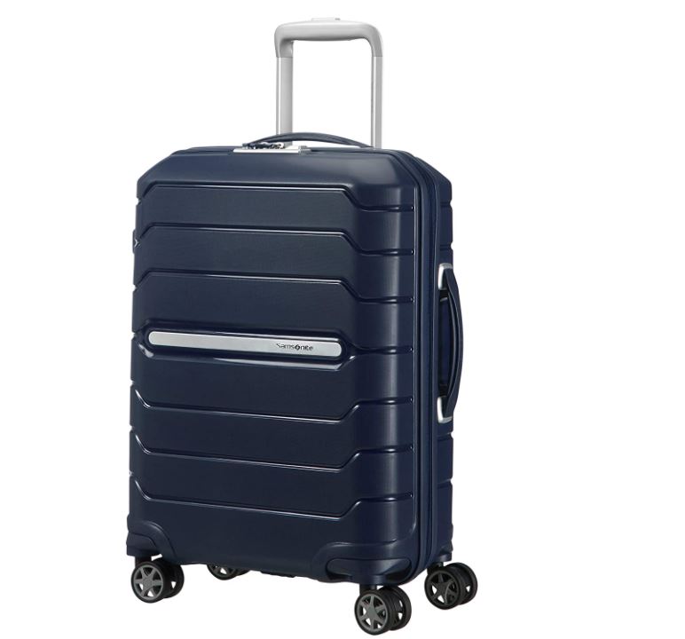 Samsonite Flux Spinner S Equipaje de mano Expansible, 55 cm, 44 L, Azul (Navy Blue)
