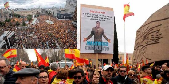 Clamor en el corazón de España para decir 'basta' al 'okupa' Sánchez y exigir elecciones urgentes
