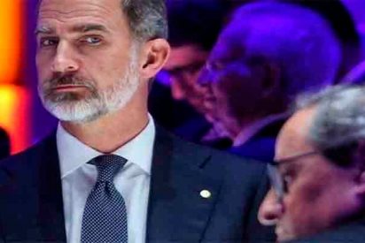 Esta mirada del Rey de Espa&ntilde;a a Torra despu&eacute;s de la chuler&iacute;a del presidente catal&aacute;n lo dice todo