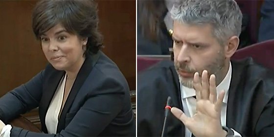 S&aacute;enz de Santamar&iacute;a 'se merienda' al abogado de Junqueras que intentaba hacerle el l&iacute;o validando la rep&uacute;blica ficticia en la que creen
