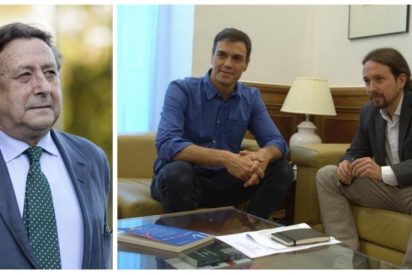 Alfonso Uss&iacute;a destapa la reuni&oacute;n secreta entre S&aacute;nchez e Iglesias en un lujoso hotel horas antes de convocar las Generales